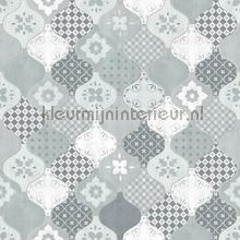 Patchwork golftegels behang L40401 Dutch Wallcoverings