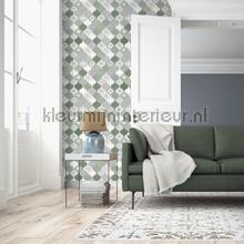 Patchwork golftegels tapeten L40404 Home Dutch Wallcoverings