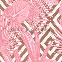 Botanisch en grafisch tegelijk roze brons behang AS Creation Il Decoro 36811-1