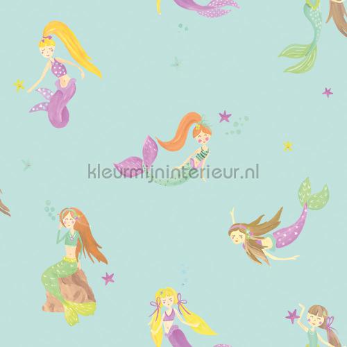 Mermaid World - Teal tapeten 696103 unterwasserwelt Arthouse