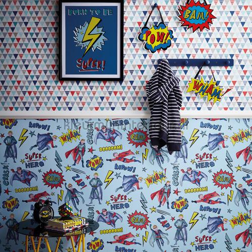 Superhero wallpaper - Blue behang 696200 jongens Arthouse