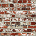 Verweerde bakstenen muur papier peint Dutch Wallcoverings Collected J71408