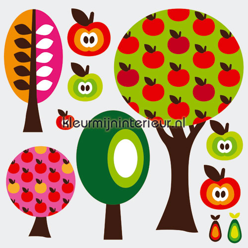 Fruitbomen stickerset decoration stickers girls Kleurmijninterieur
