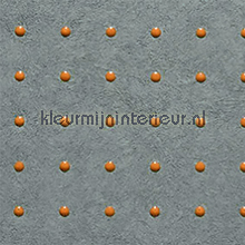 Dots oranje op grijs papier peint Arte Le Corbusier 31008