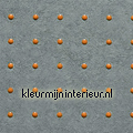 Dots oranje op grijs behang 31008 Le Corbusier Arte