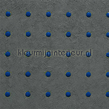 Dots blauw op donkergrijs papel pintado Arte Le Corbusier 31009