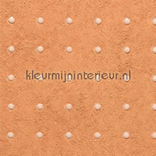 Dots lichtgrijs op zalm papel pintado Arte Le Corbusier 31024