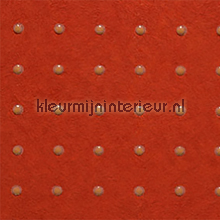 Dots licht bruin op oranje rood tapet Arte uni farver 