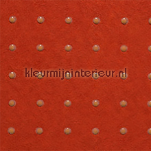 Dots licht bruin op oranje rood papel de parede Arte Le Corbusier 31027