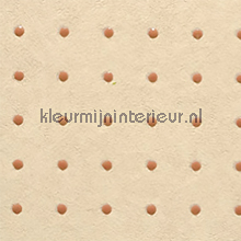 Dots zalm op licht zalm tapet Arte uni farver 