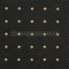 Dots beige op donkerbruin tapet Arte uni farver 