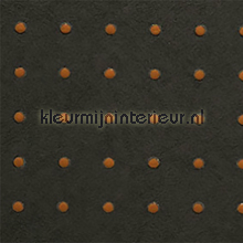 Dots bruin op donker warm bruin tapet Arte uni farver 