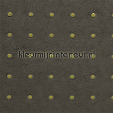 Dots beige op vergrijsd bruin tapet Arte uni farver 