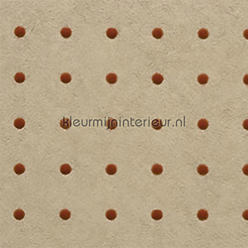 Dots roobruin op zalmbeige papel de parede 31039 Le Corbusier Arte