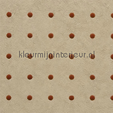 Dots roobruin op zalmbeige papel de parede Arte Le Corbusier 31039