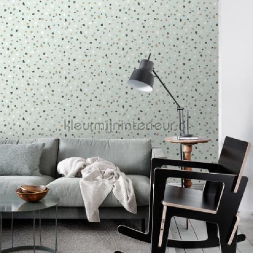 behang terrazzo mintgroen wallcovering 153-139036 boys Esta for Kids