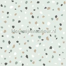 Behang terrazzo mintgroen behang Lets Play For Kids