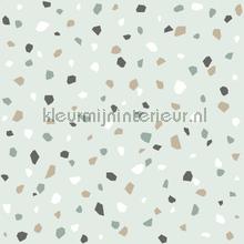 Behang terrazzo mintgroen papel de parede Esta for Kids quadrado 