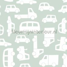 Autos mintgroen tapet Esta for Kids urban 