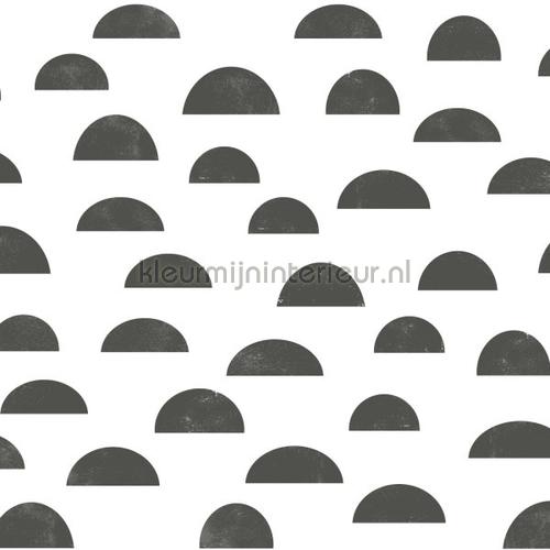 grafisch heuvel motief zwart wit behang 153-139067 jongens Esta for Kids