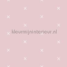 grafisch kruis motief roze tapeten Esta for Kids Lets Play 153-139069