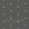 grafisch kruis motief vergrijsd zwart behaang 153-139070 durskes Keinder