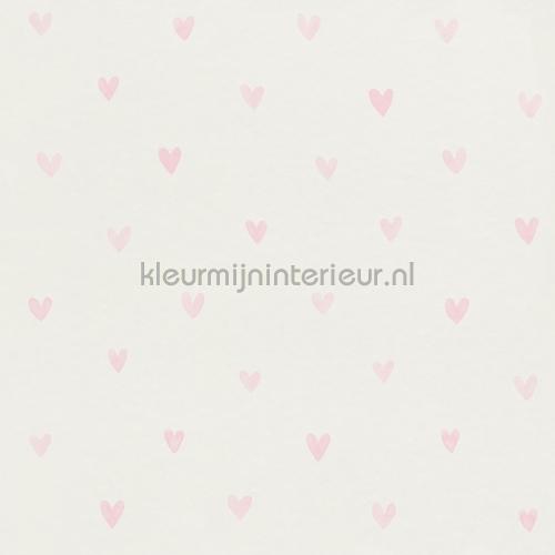 Hartjes lichtroze wit wallcovering 138915 hearts Esta for Kids