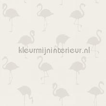 Zilvergrijze flamingos wallcovering Esta for Kids Wallpaper creations 