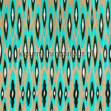 Coco ikat turquoise wallpaper behaang Origin Mariska Meijers 339-356902