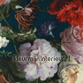 Stilleven met bloemendessin turquoise behang 358002 Interieurvoorbeelden behang Inspiratie