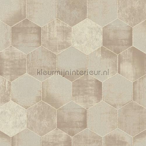 Honingraat beton papier peint 363301 Materials AS Creation