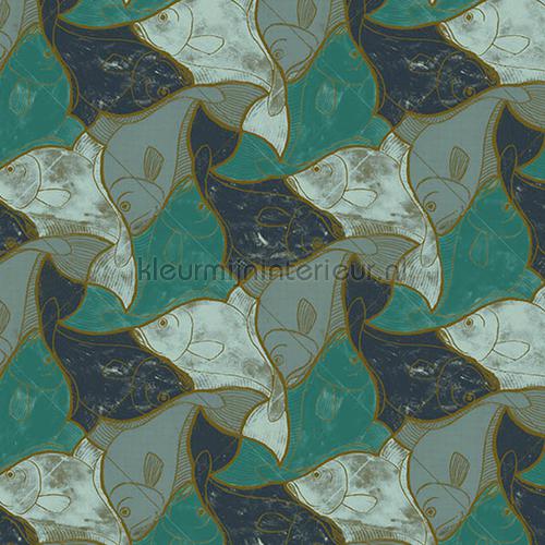 Escher fish wallpaper behaang 23101 MC Escher Arte