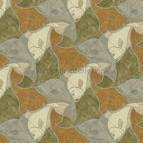 Escher fish wallpaper behaang 23102 MC Escher Arte