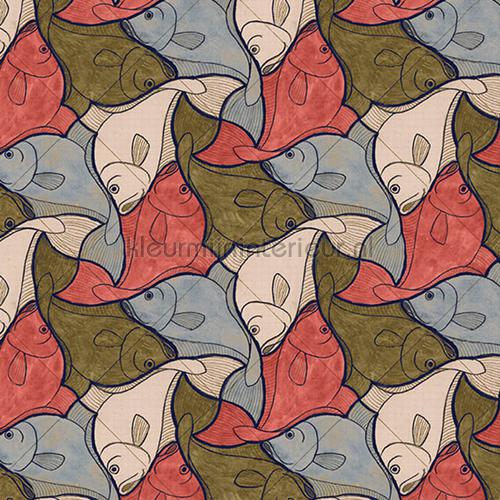 Escher fish wallpaper papel de parede 23103 MC Escher Arte