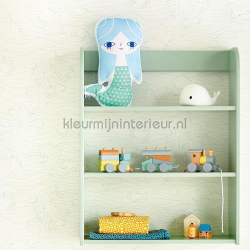 Golvende wal vissen papier peint 399041 Mini Me Eijffinger