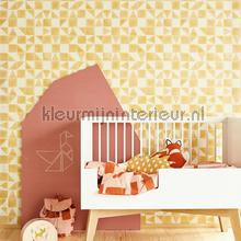 gerasterde blokjes en driekhoekjes wallcovering 399093 Baby - Toddler Eijffinger