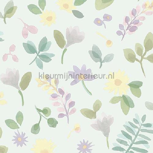 Takken en bloemen pastel behang JW3707 Mix and Match Behang Expresse