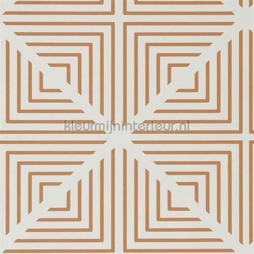 Radial Pearl Paprika carta da parati 111556 Momentum Wallcoverings Volume 4 Harlequin