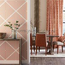 Radial Pearl Paprika wallcovering Harlequin Vintage- Old wallpaper 