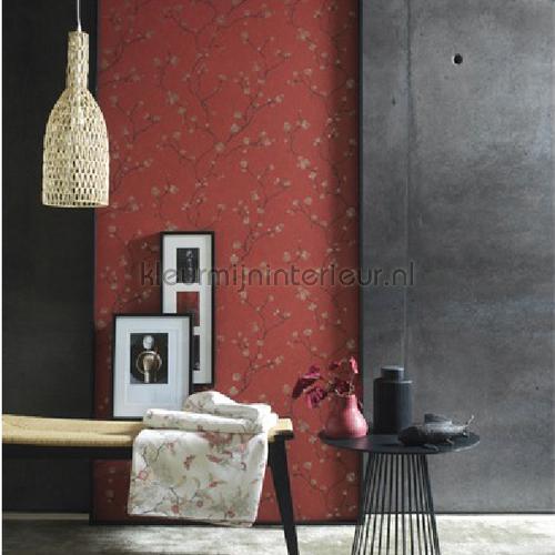 Natsu hanami rouge behang NATS82148510 Interieurvoorbeelden behang Casadeco