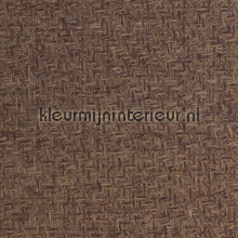 Hoekweving terrabruin behang Kleurmijninterieur Natuurlijke-materialen