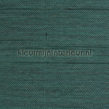 Hor. weefsel turquoise met zwart accent behang Kleurmijninterieur Natuurlijke-materialen
