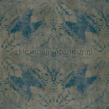 Medevi Mirror petrol tapet Zoffany Vintage Gamle 
