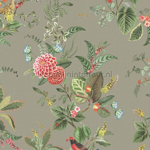 Floris kaki wallcovering 300113 romantic modern Eijffinger