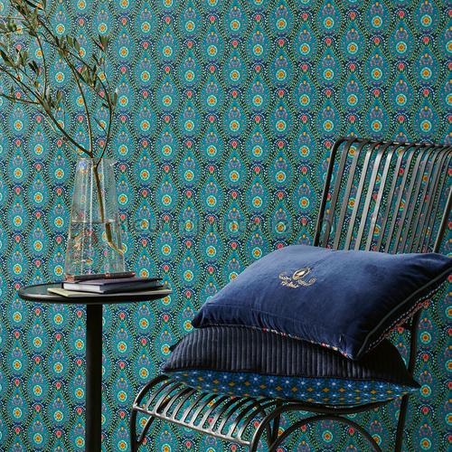 Raindrops donkerblauw wallcovering 300153 romantic modern Eijffinger