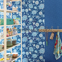 PiP Folklore Chintz Donker Blauw tapeten Eijffinger weltraum 