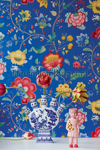 PiP Floral Fantasy Blauw tapeten 341034 pip studio Eijffinger