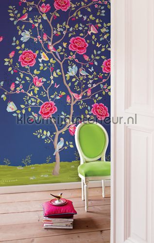 PIP Morning Glory Blauw Behang fottobehaang 341093 PiP Wallpaper III Eijffinger