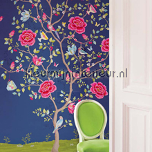 PIP Morning Glory Blauw Behang papier murales Eijffinger PiP studio wallpaper 