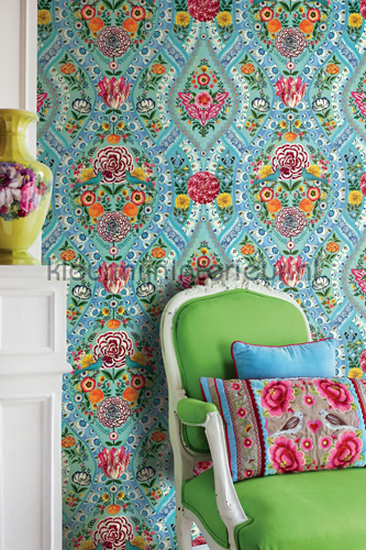 Pip Melody Blauw  fottobehaang 341101 PiP studio wallpaper Eijffinger